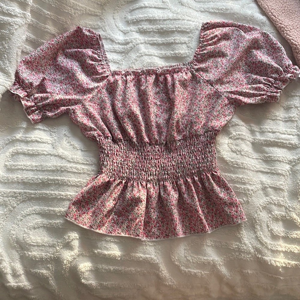 Floral pink blouse !!